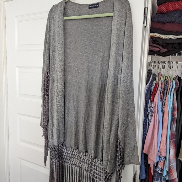 LAETITIA MEM | Tassel fringe cardigan | L-XL - Picture 2 of 3